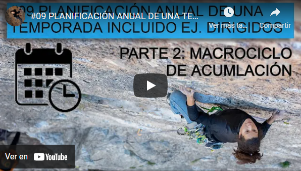 entrenamiento de escalada